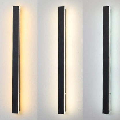 Maelis Retro Black Acrylic Strip LED Wall Sconce Weatherproof for Outdoor Walls