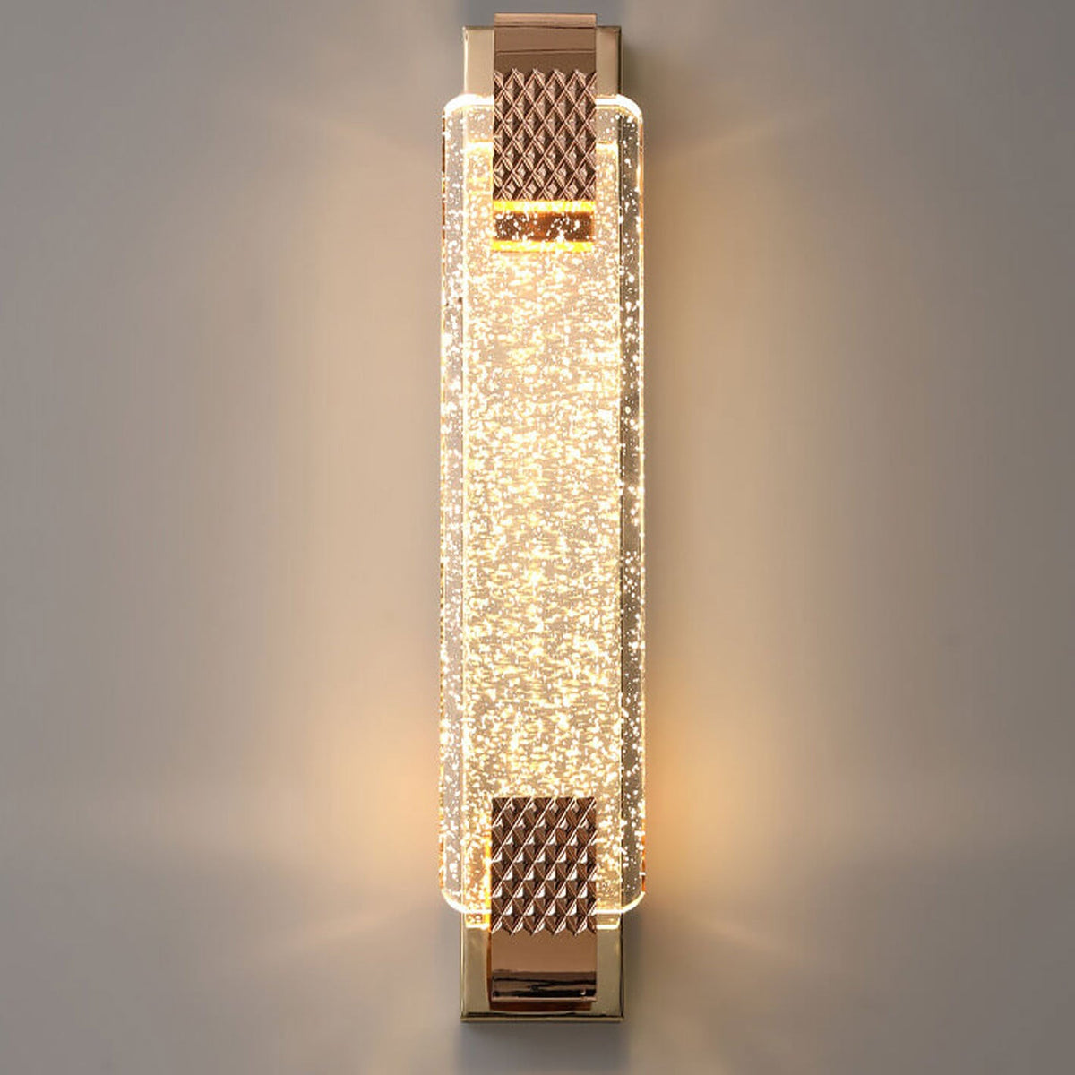 Vallonne European Gold Bubble Crystal LED Wall Sconce for Bedside Reading