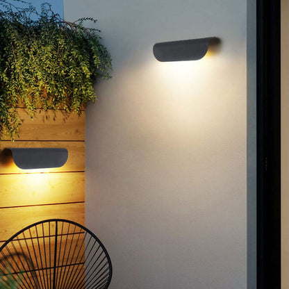 Winsloe Modern Curved Aluminum Outdoor Wall Light Weatherproof for Patio and Garden