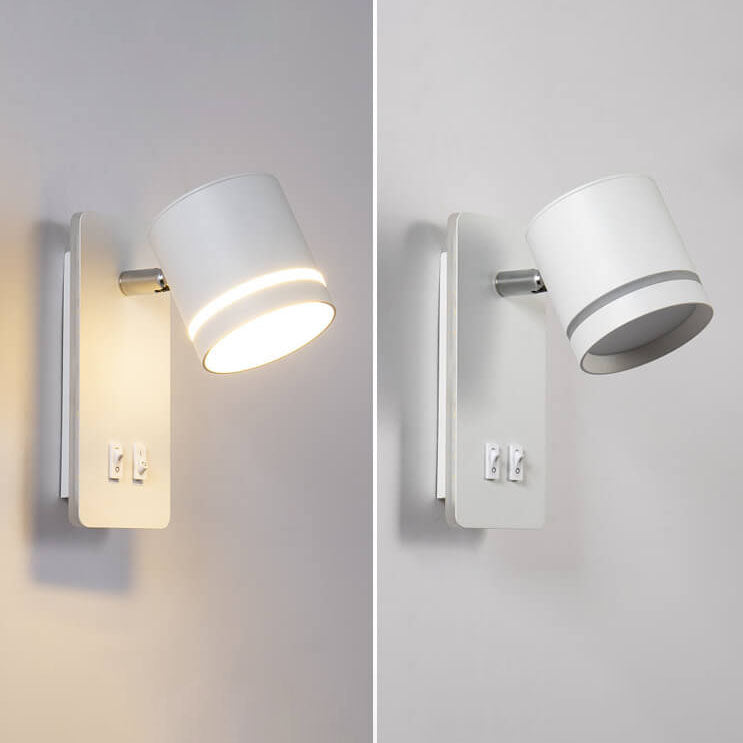 Wrenna Nordic Iron Square LED Wall Sconce Rotatable Spotlight for Bedside Reading