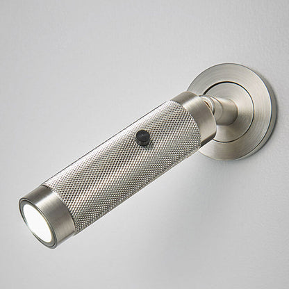 Wilhelmine Industrial Iron Cylinder LED Wall Sconce with Rotatable Switch