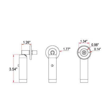 Wilhelmine Industrial Iron Cylinder LED Wall Sconce with Rotatable Switch