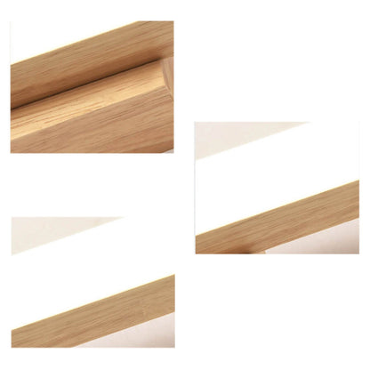 Iridelle Minimalist Wood LED Vanity Strip Light with Dimmable Warm and White Glow