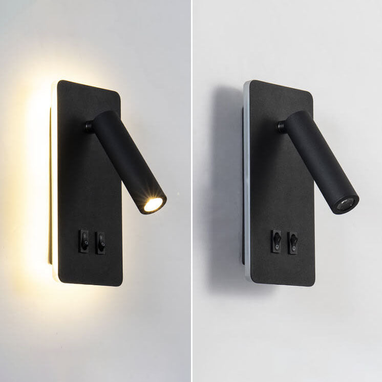 Wrenna Nordic Iron Square LED Wall Sconce Rotatable Spotlight for Bedside Reading