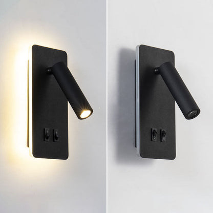 Wrenna Nordic Iron Square LED Wall Sconce Rotatable Spotlight for Bedside Reading