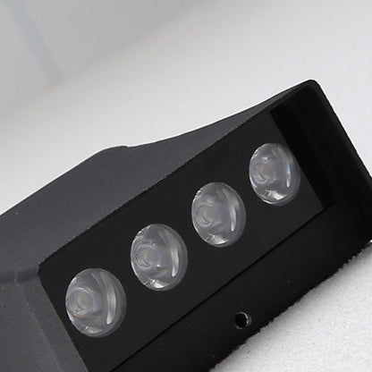 Tempesta Weatherproof Black Metal Column LED Outdoor Wall Light for Patio and Fence
