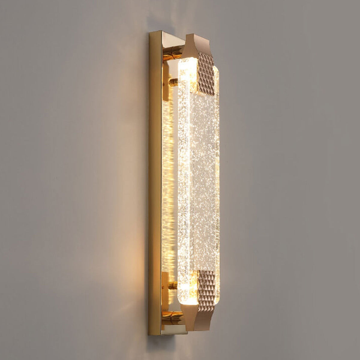 Vallonne European Gold Bubble Crystal LED Wall Sconce for Bedside Reading