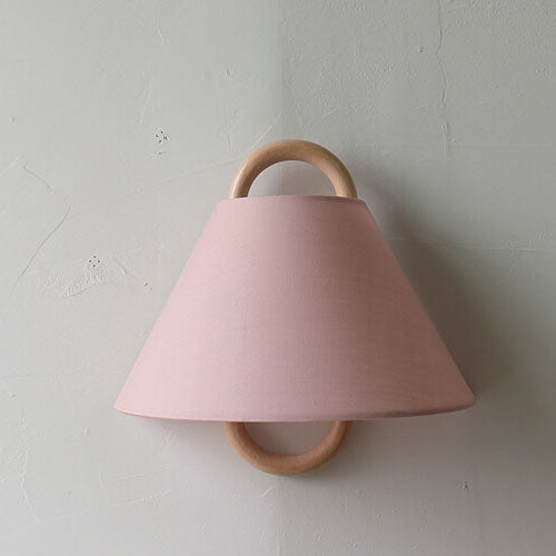 Halcyra Modern Beechwood Fabric Shade Wall Sconce for Hallway and Stairwell Lighting
