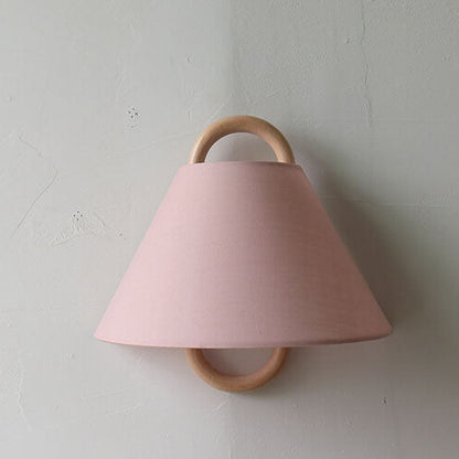 Halcyra Modern Beechwood Fabric Shade Wall Sconce for Hallway and Stairwell Lighting