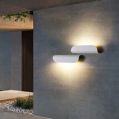 Winsloe Modern Curved Aluminum Outdoor Wall Light Weatherproof for Patio and Garden
