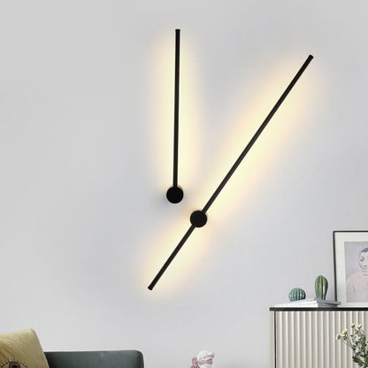 Xiomara Minimalist Aluminum LED Strip Wall Sconce with Dimmable Glow for Hallway Lighting