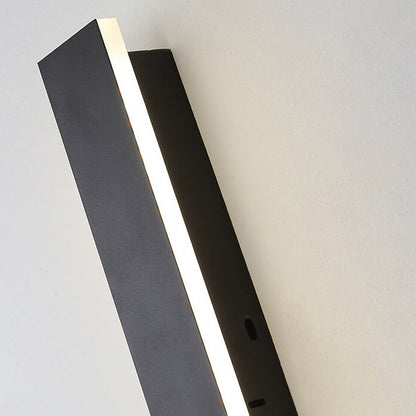 Maelis Retro Black Acrylic Strip LED Wall Sconce Weatherproof for Outdoor Walls