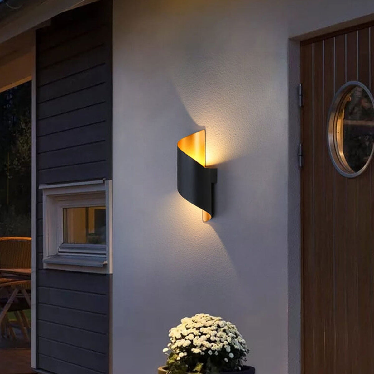 Undine Weatherproof Die-Cast Aluminum LED Outdoor Wall Light for Entryway and Patio