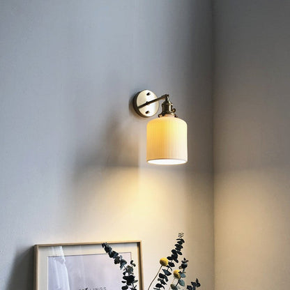 Serandelle Japanese Brass Lucite Wall Sconce for Hallway Ambient Glow