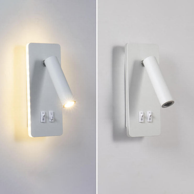 Wrenna Nordic Iron Square LED Wall Sconce Rotatable Spotlight for Bedside Reading