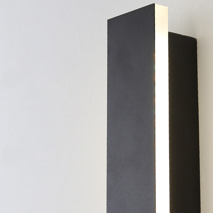 Maelis Retro Black Acrylic Strip LED Wall Sconce Weatherproof for Outdoor Walls