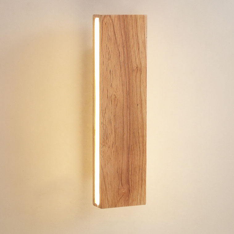 Ravenelle Contemporary Rotatable Solid Wood LED Wall Sconce for Stairwell and Hallway