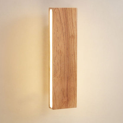 Ravenelle Contemporary Rotatable Solid Wood LED Wall Sconce for Stairwell and Hallway