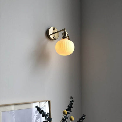 Serandelle Japanese Brass Lucite Wall Sconce for Hallway Ambient Glow