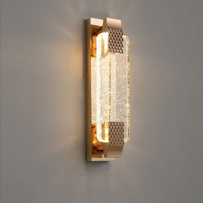 Vallonne European Gold Bubble Crystal LED Wall Sconce for Bedside Reading
