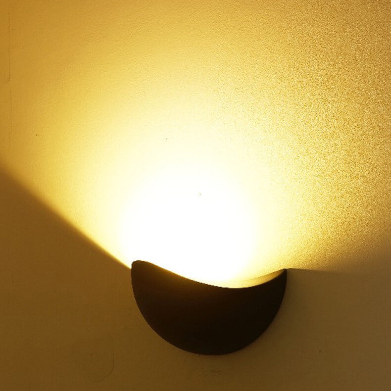 Zorielle Modern Half-Round Aluminum LED Wall Sconce for Living Room Accent