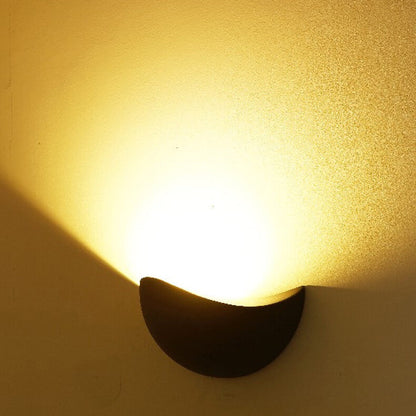 Zorielle Modern Half-Round Aluminum LED Wall Sconce for Living Room Accent