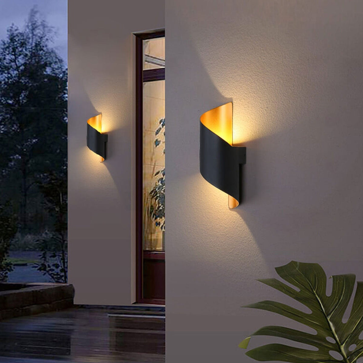 Undine Weatherproof Die-Cast Aluminum LED Outdoor Wall Light for Entryway and Patio