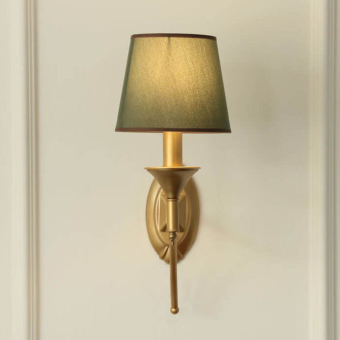 Calanthea European Iron Fabric Mushroom Wall Sconce for Bedside and Study Reading