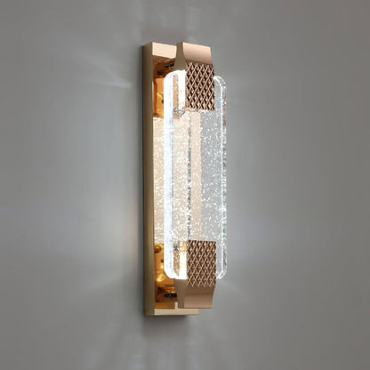 Vallonne European Gold Bubble Crystal LED Wall Sconce for Bedside Reading