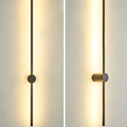 Xiomara Minimalist Aluminum LED Strip Wall Sconce with Dimmable Glow for Hallway Lighting