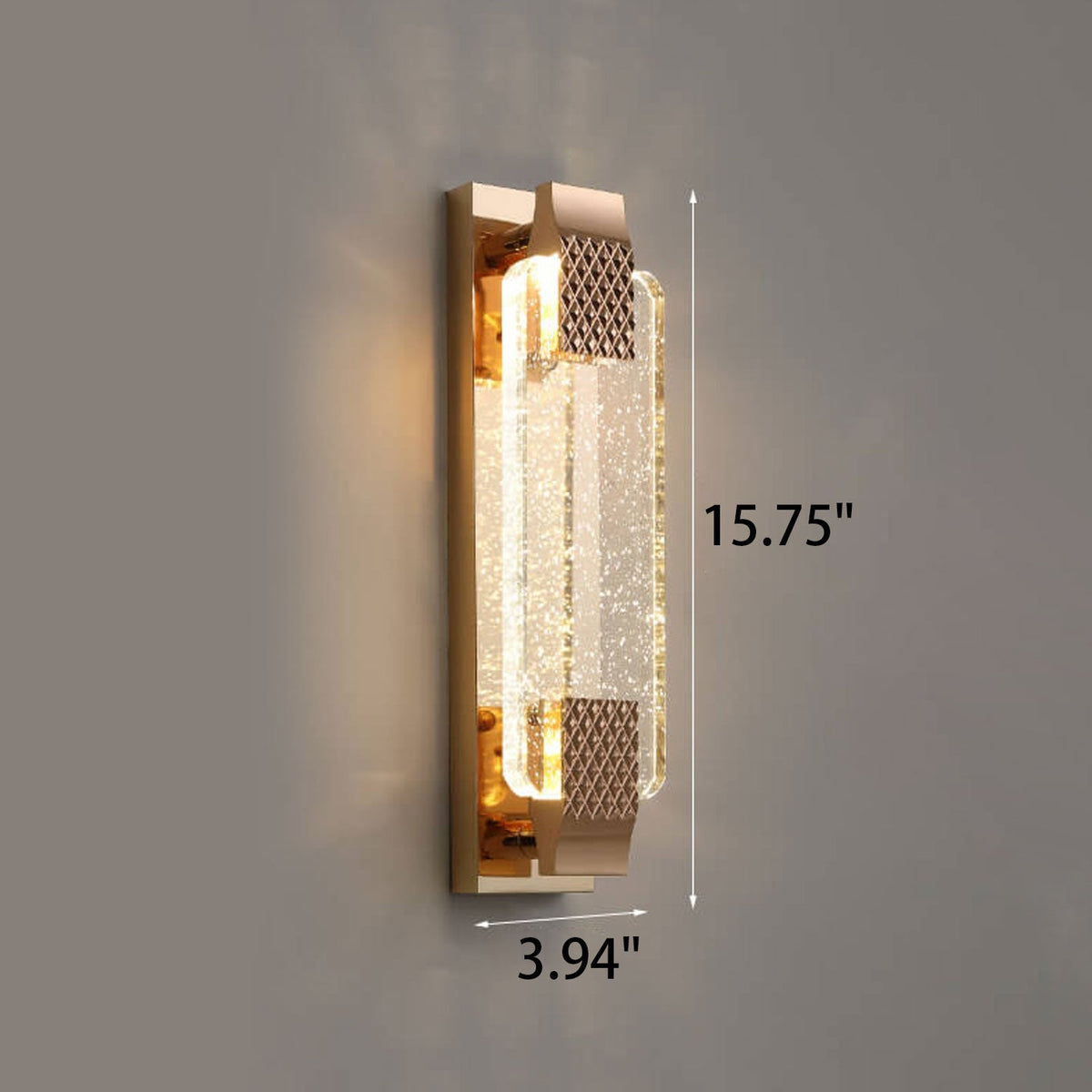 Vallonne European Gold Bubble Crystal LED Wall Sconce for Bedside Reading