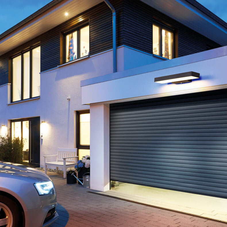 Nyverra Minimalist Stainless Steel LED Wall Light Motion Sensing Outdoor Porch Fixture