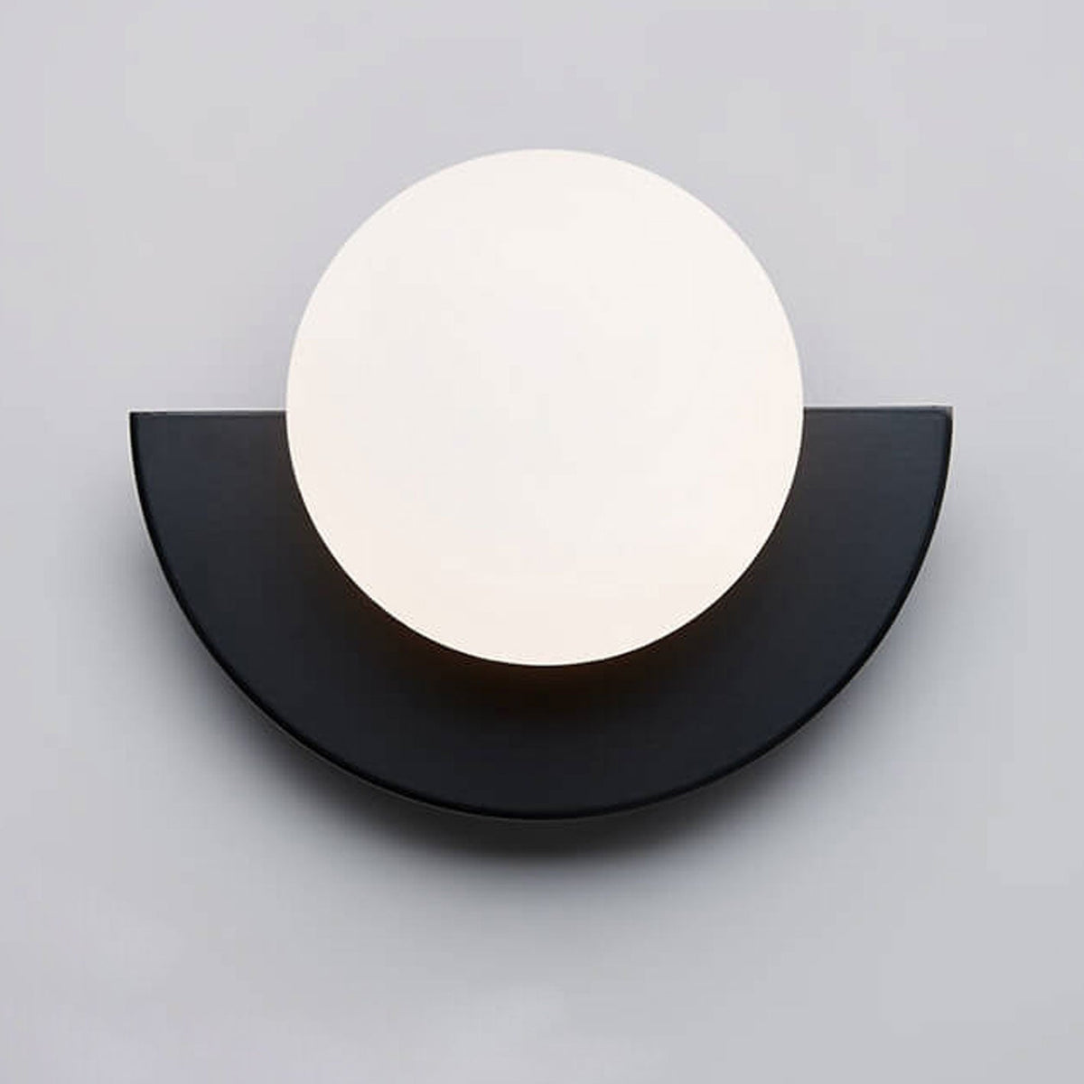 Cathalina Minimalist Iron Spherical Wall Sconce with Glass Shade for Hallway Lighting