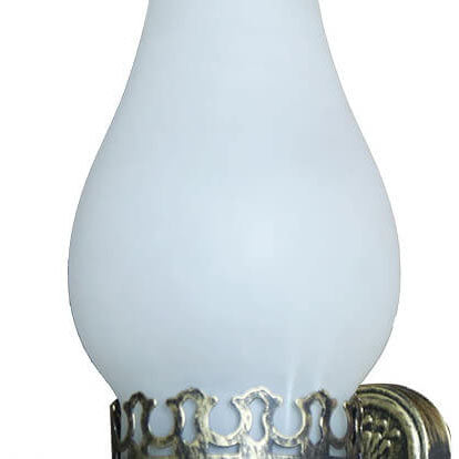 Briolette Retro Bronze Metal Glass Wall Sconce Kerosene-Style for Entryway Ambiance
