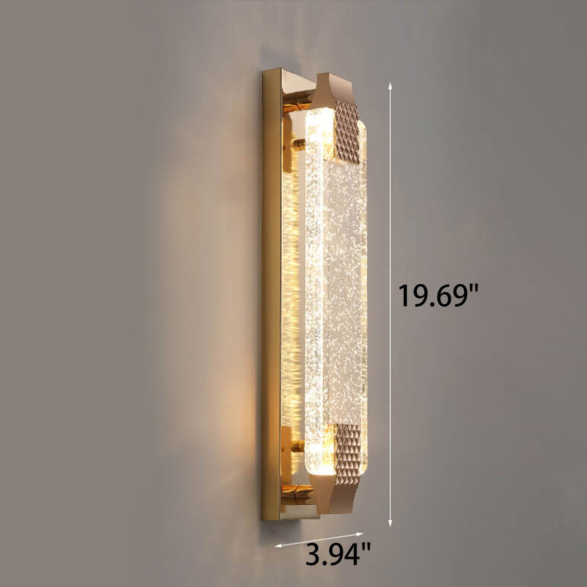 Vallonne European Gold Bubble Crystal LED Wall Sconce for Bedside Reading