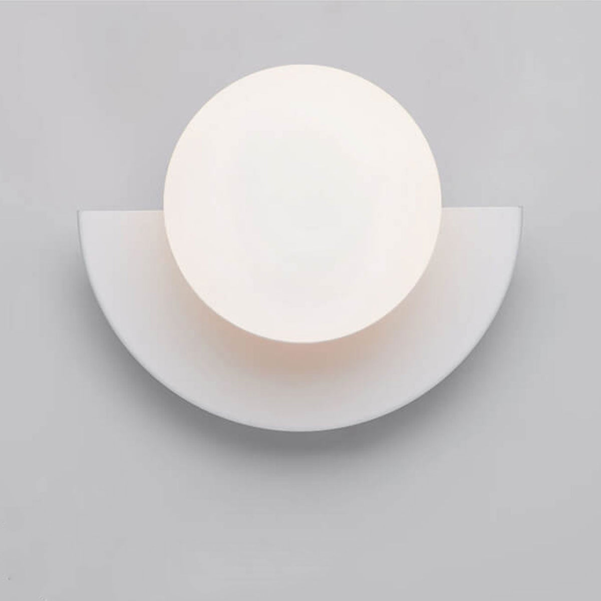 Cathalina Minimalist Iron Spherical Wall Sconce with Glass Shade for Hallway Lighting