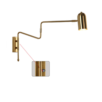 Noemie Nordic Iron Swing Arm Wall Sconce with Long Pole Reach
