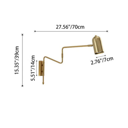 Noemie Nordic Iron Swing Arm Wall Sconce with Long Pole Reach