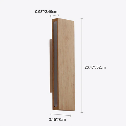 Ravenelle Contemporary Rotatable Solid Wood LED Wall Sconce for Stairwell and Hallway