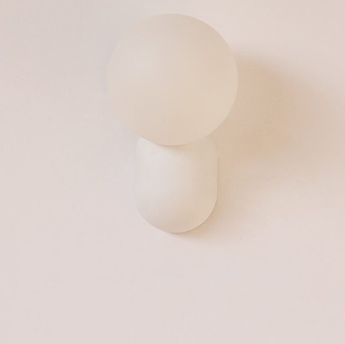 Primavelle Minimalist Resin Macaron Glass Ball Wall Sconce for Soft Hallway Glow