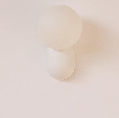 Primavelle Minimalist Resin Macaron Glass Ball Wall Sconce for Soft Hallway Glow