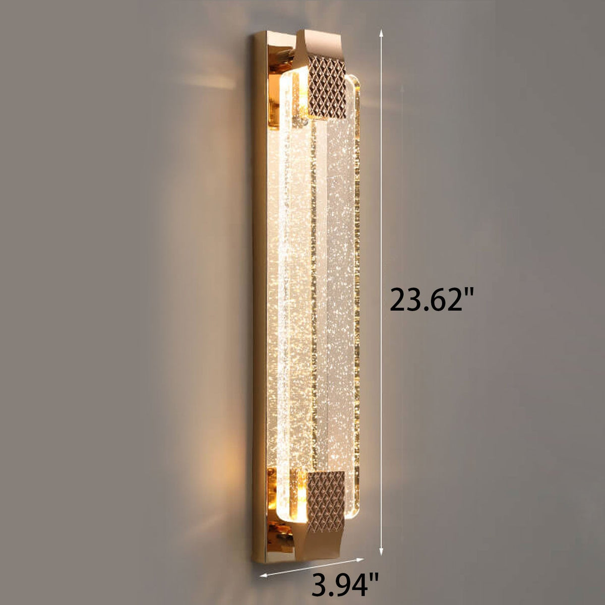 Vallonne European Gold Bubble Crystal LED Wall Sconce for Bedside Reading