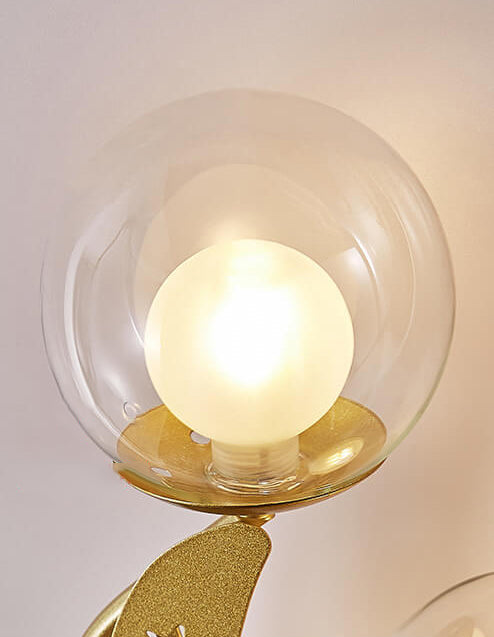 Zabrielle Nordic Iron Glass Globe Wall Sconce with Moon and Star Cutouts