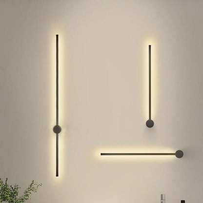 Xiomara Minimalist Aluminum LED Strip Wall Sconce with Dimmable Glow for Hallway Lighting