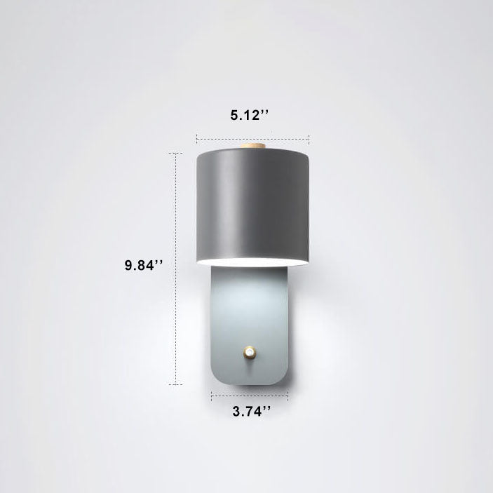 Odalys Nordic Metal Cylinder Wall Sconce for Hallway and Bedside Lighting