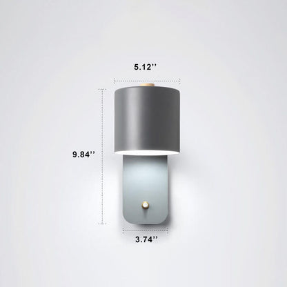Odalys Nordic Metal Cylinder Wall Sconce for Hallway and Bedside Lighting