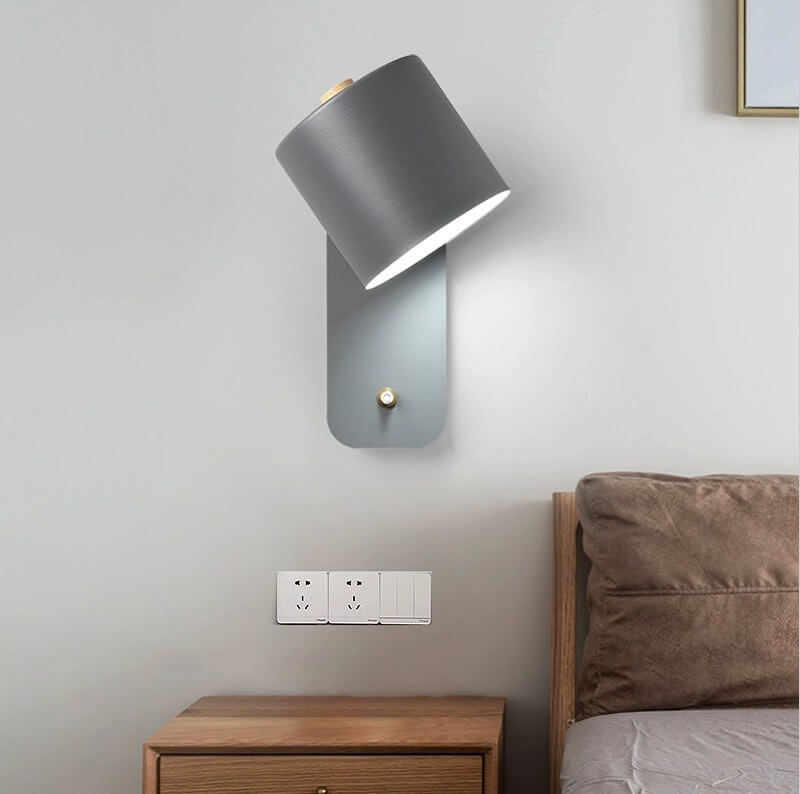 Odalys Nordic Metal Cylinder Wall Sconce for Hallway and Bedside Lighting