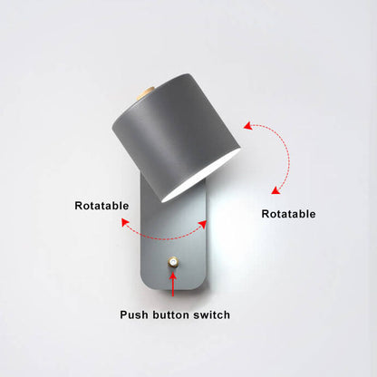 Odalys Nordic Metal Cylinder Wall Sconce for Hallway and Bedside Lighting