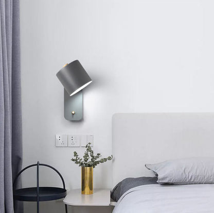 Odalys Nordic Metal Cylinder Wall Sconce for Hallway and Bedside Lighting