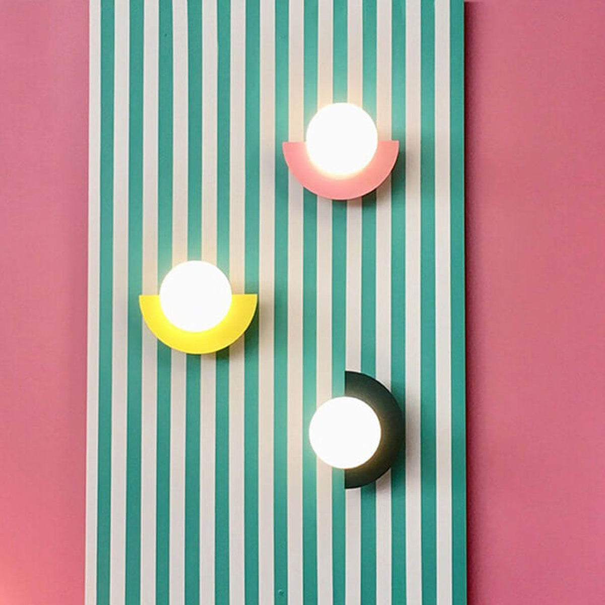 Cathalina Minimalist Iron Spherical Wall Sconce with Glass Shade for Hallway Lighting